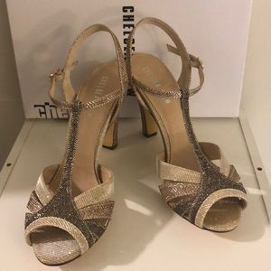 Chelsea Crew Diana Gold Heels